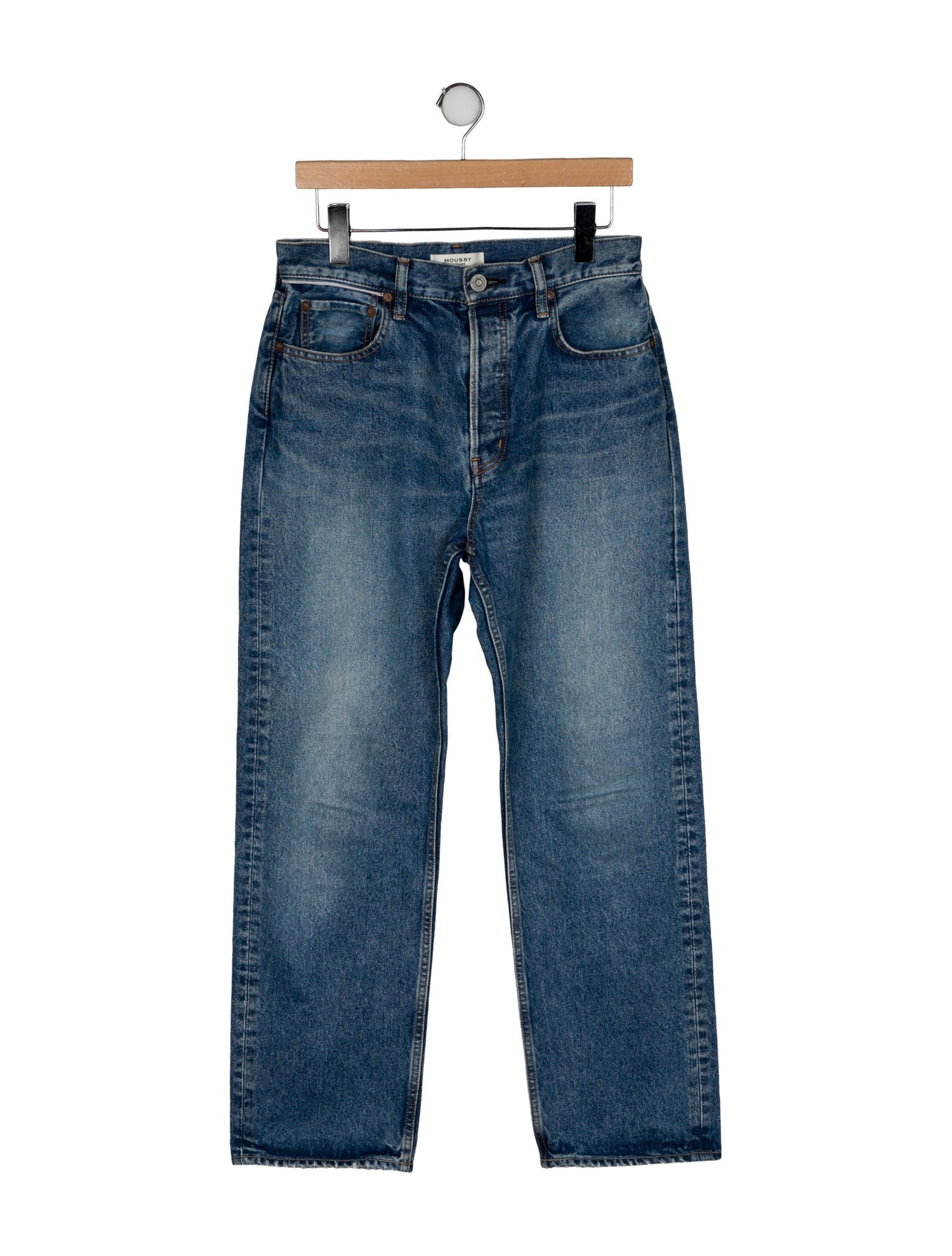 Moussy High-Rise Straight Leg Jeans