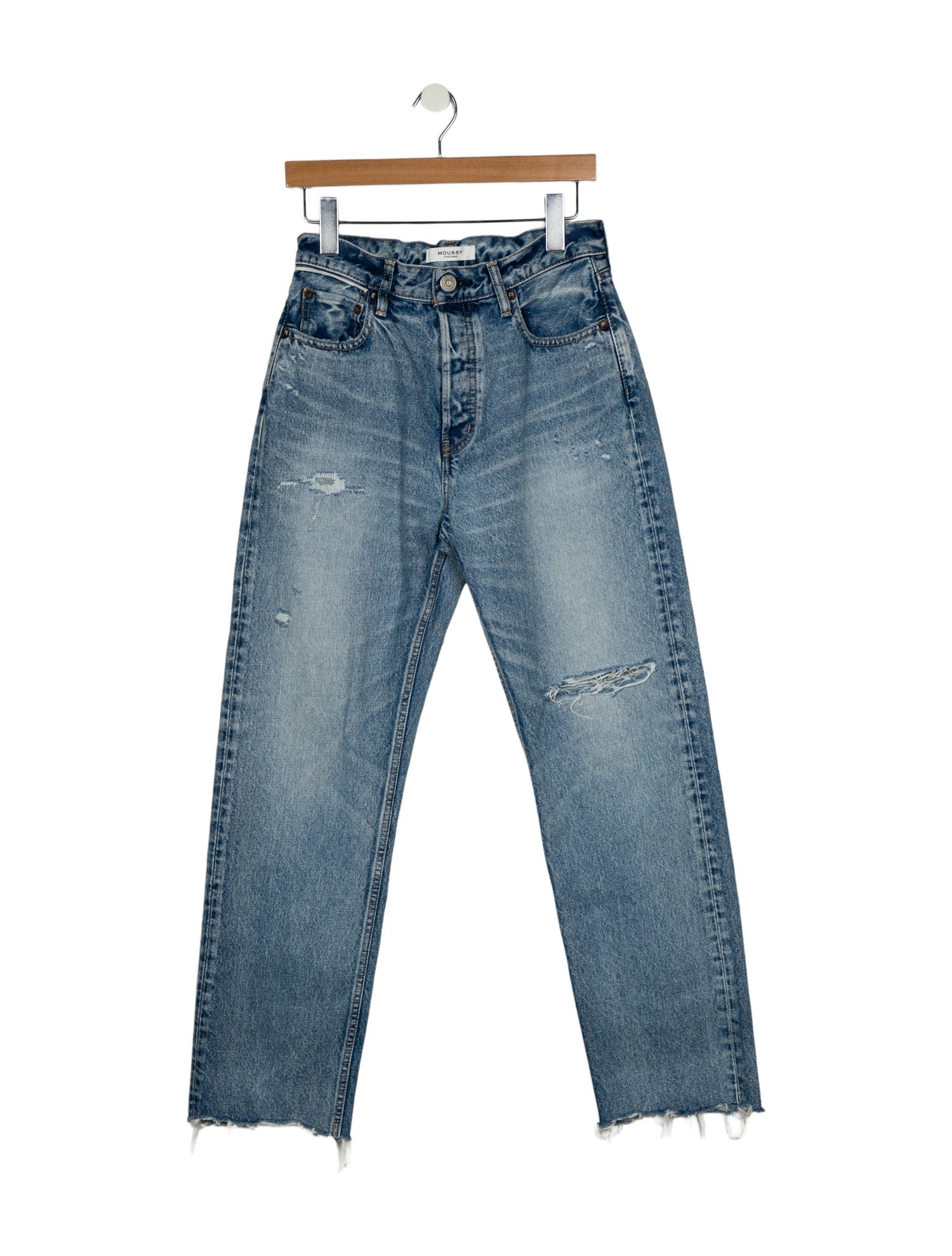 Moussy High-Rise Straight Leg Jeans