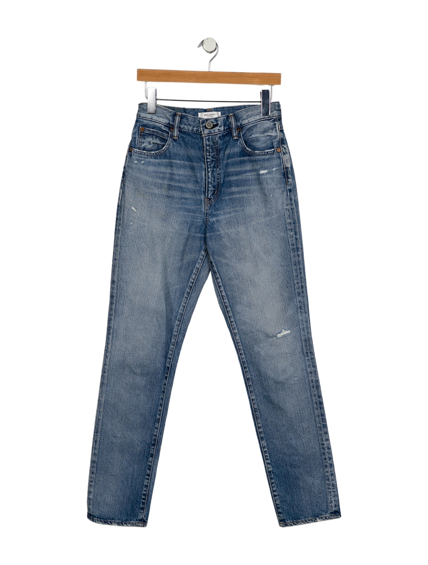 Moussy High-Rise Straight Leg Jeans