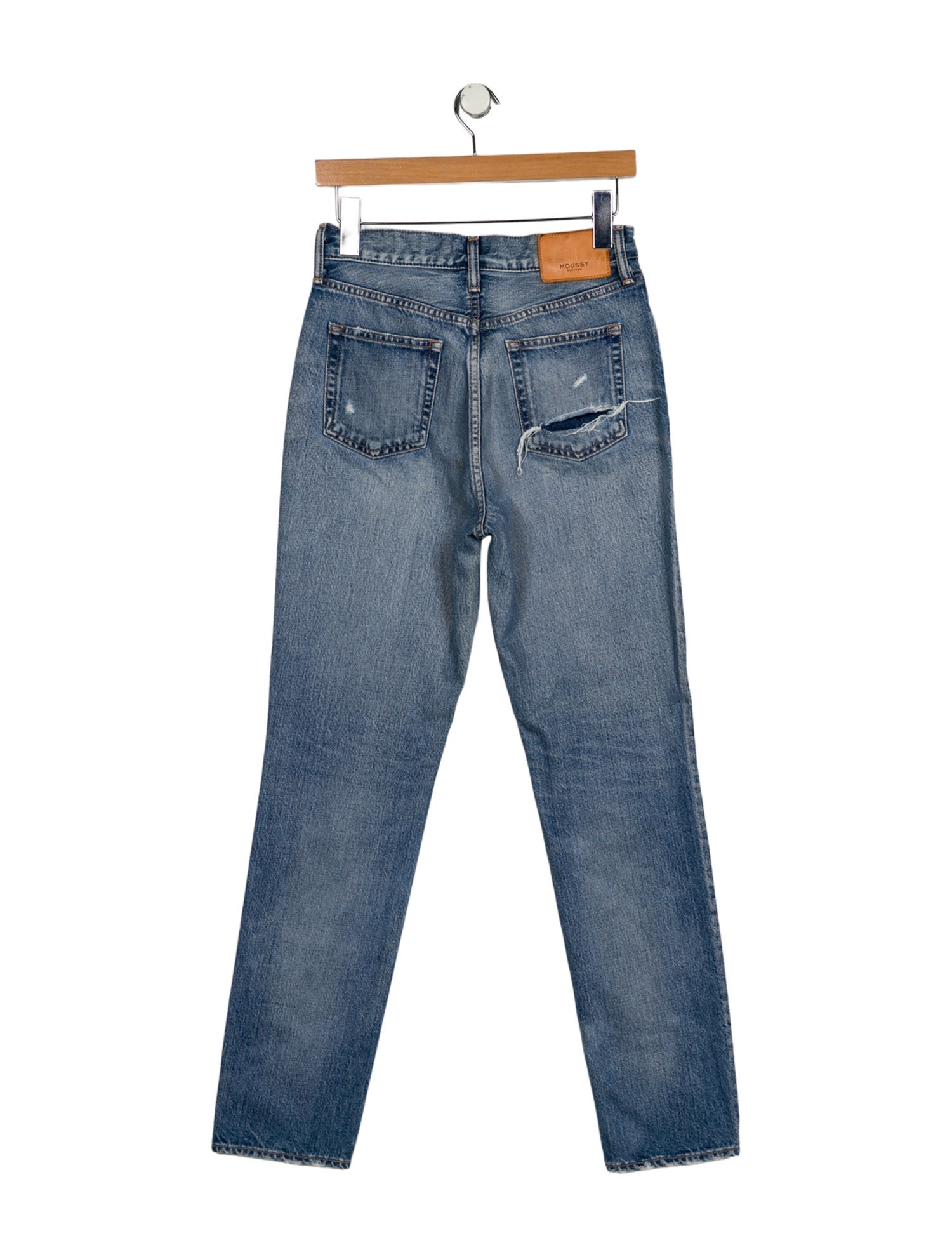 Moussy High-Rise Straight Leg Jeans