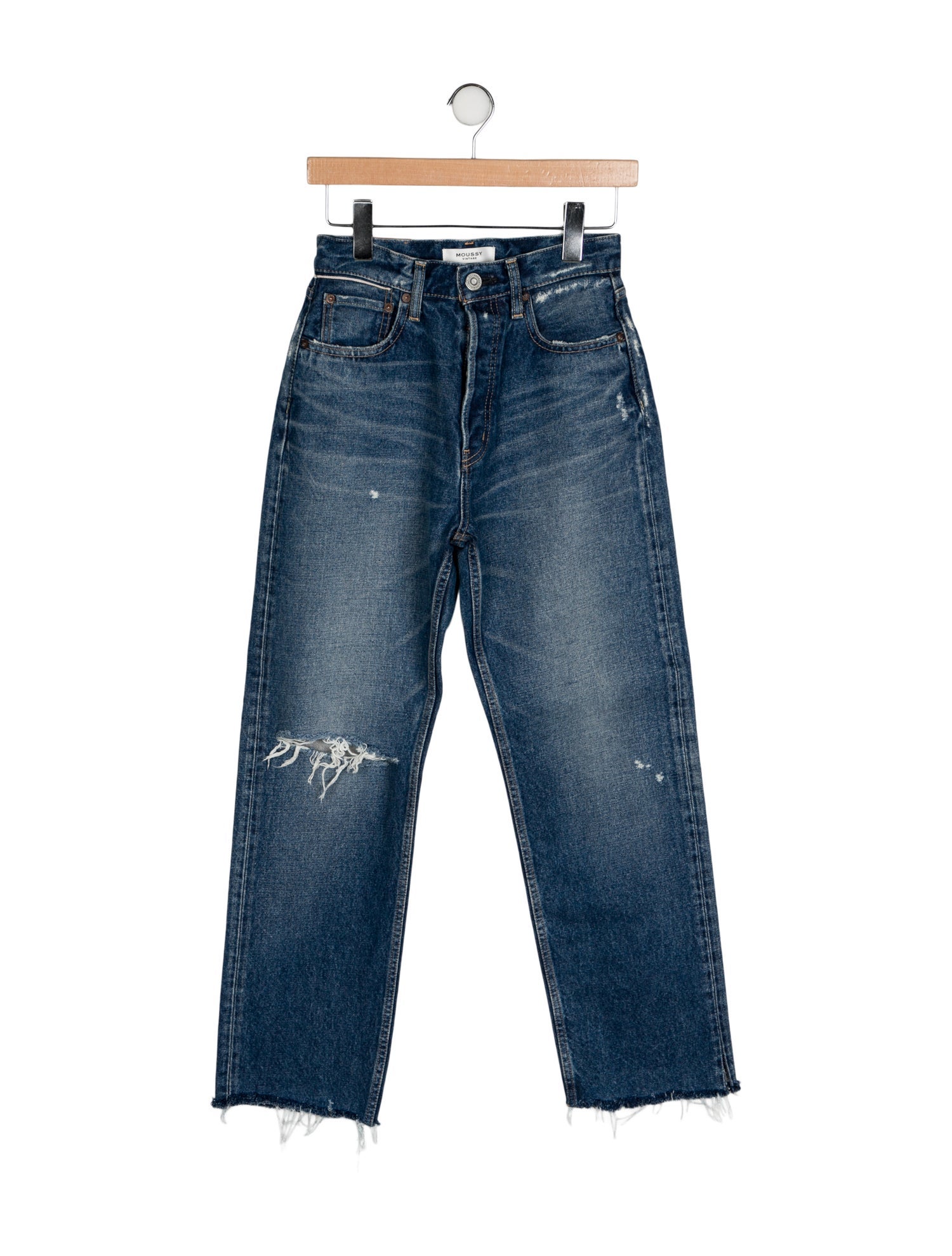Moussy High-Rise Straight Leg Jeans