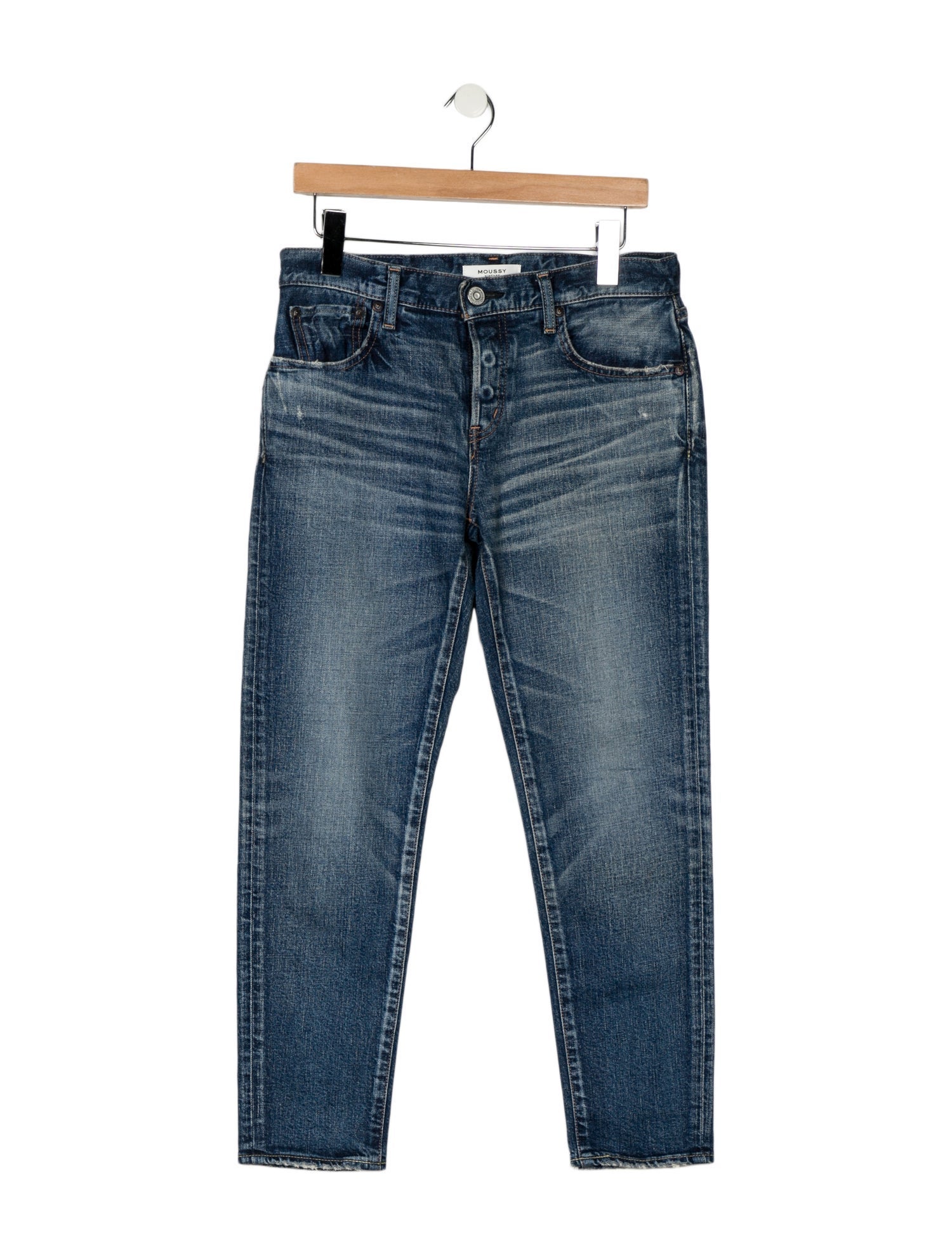 Moussy Mid-Rise Straight Leg Jeans