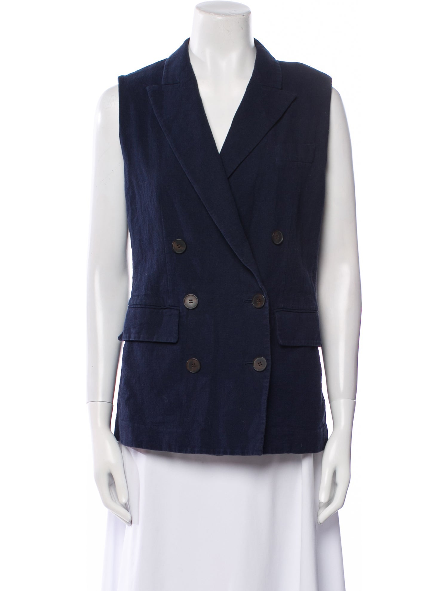 Moussy V-Neck Sleeveless Button-Up Top