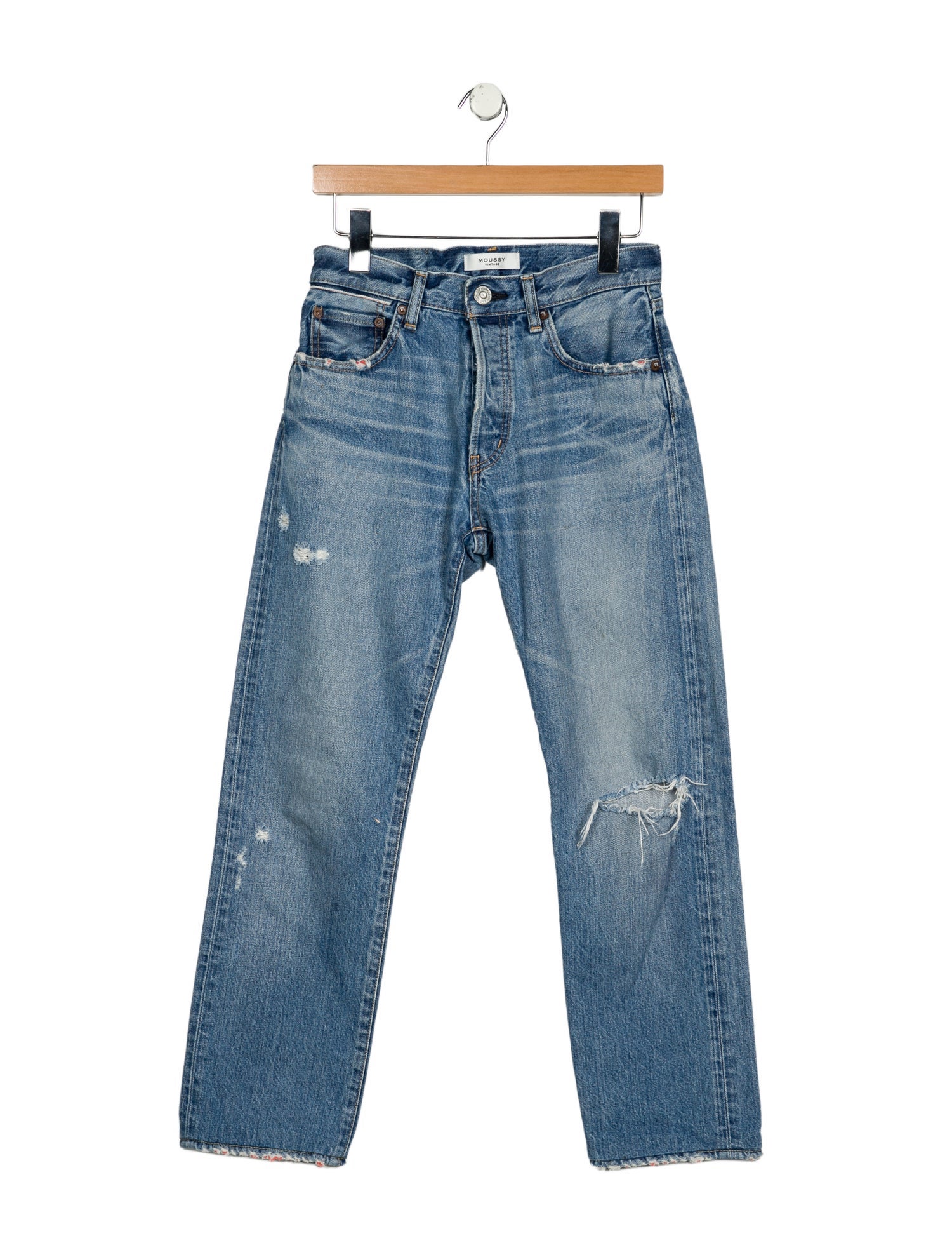Moussy Mid-Rise Straight Leg Jeans