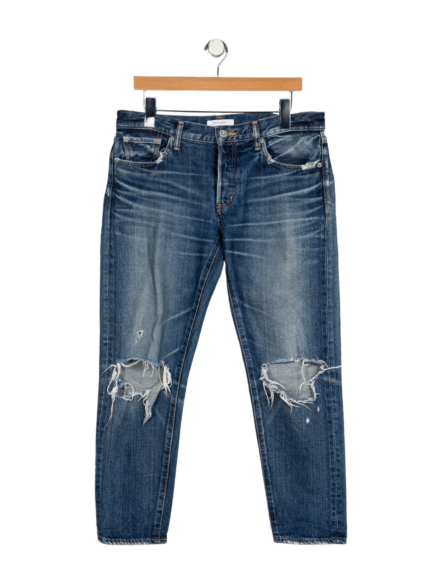 Moussy Mid-Rise Straight Leg Jeans