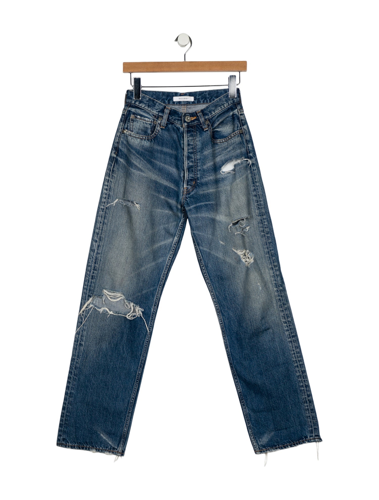 Moussy Mid-Rise Straight Leg Jeans