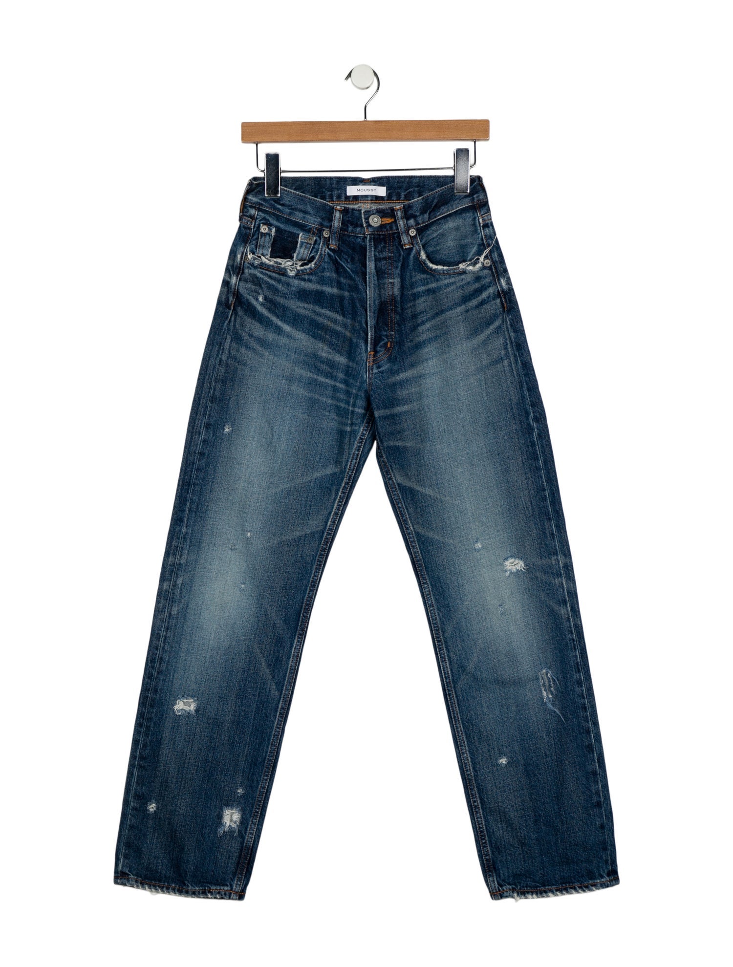 Moussy High-Rise Straight Leg Jeans