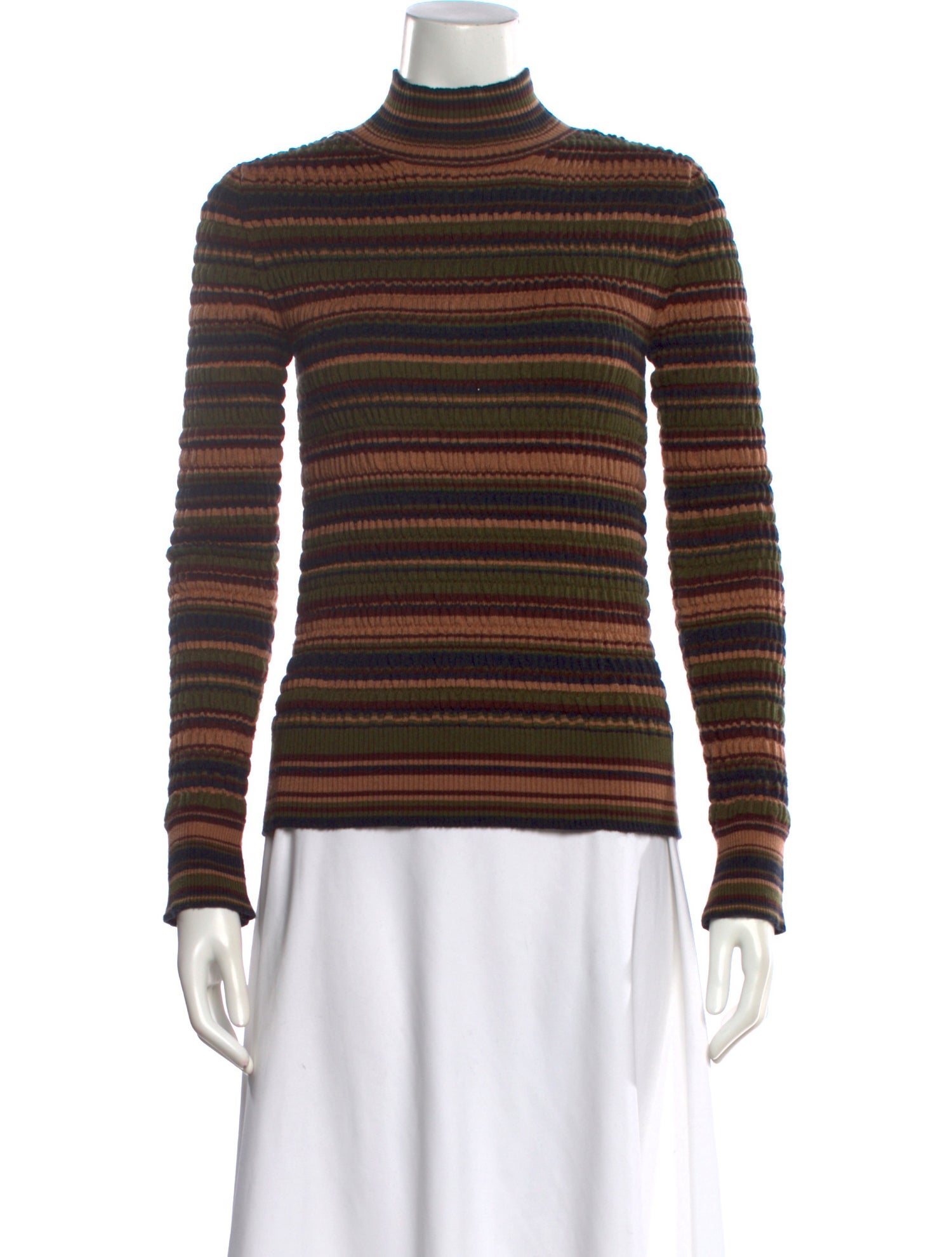 Moussy Striped Turtleneck Sweater