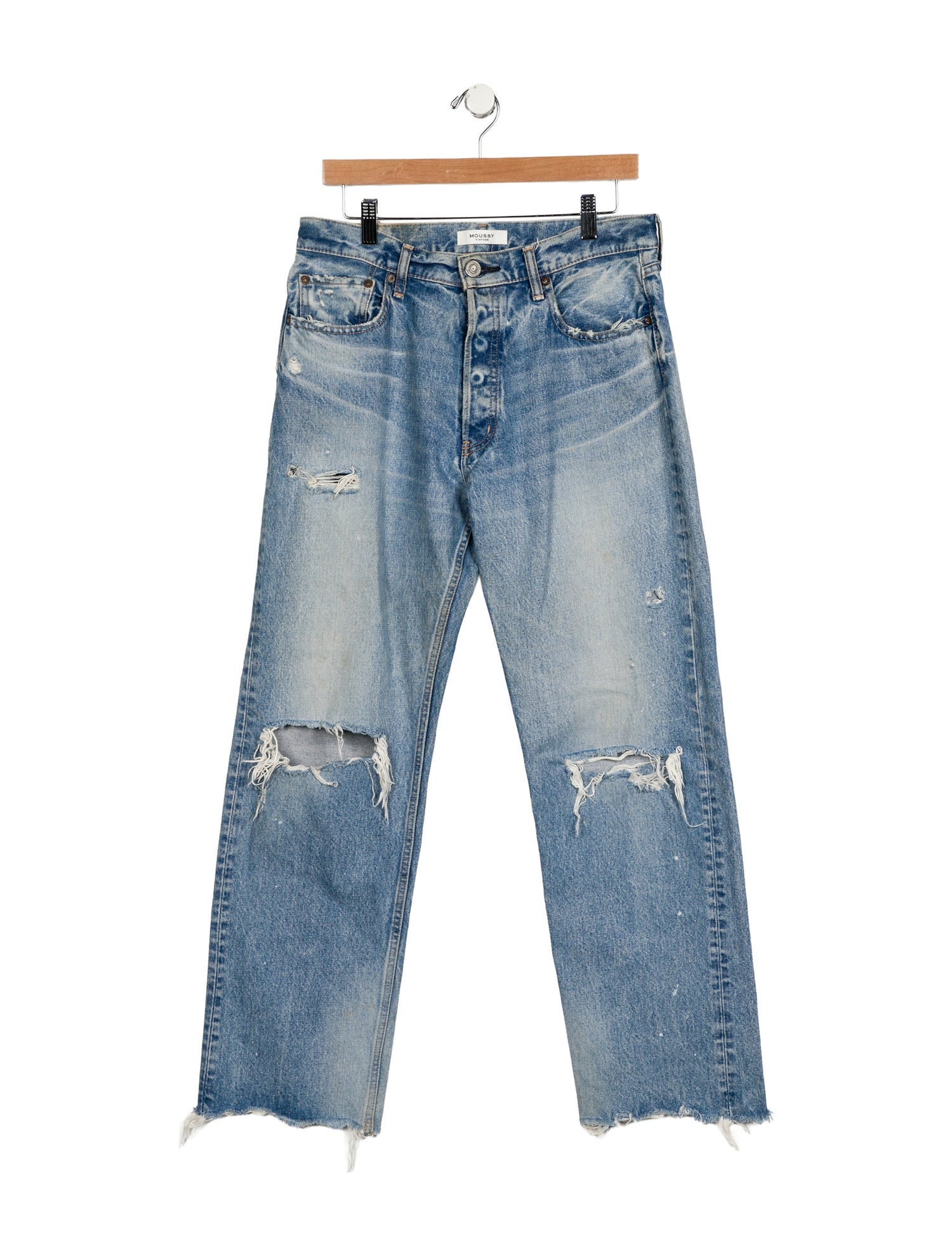 Moussy High-Rise Straight Leg Jeans