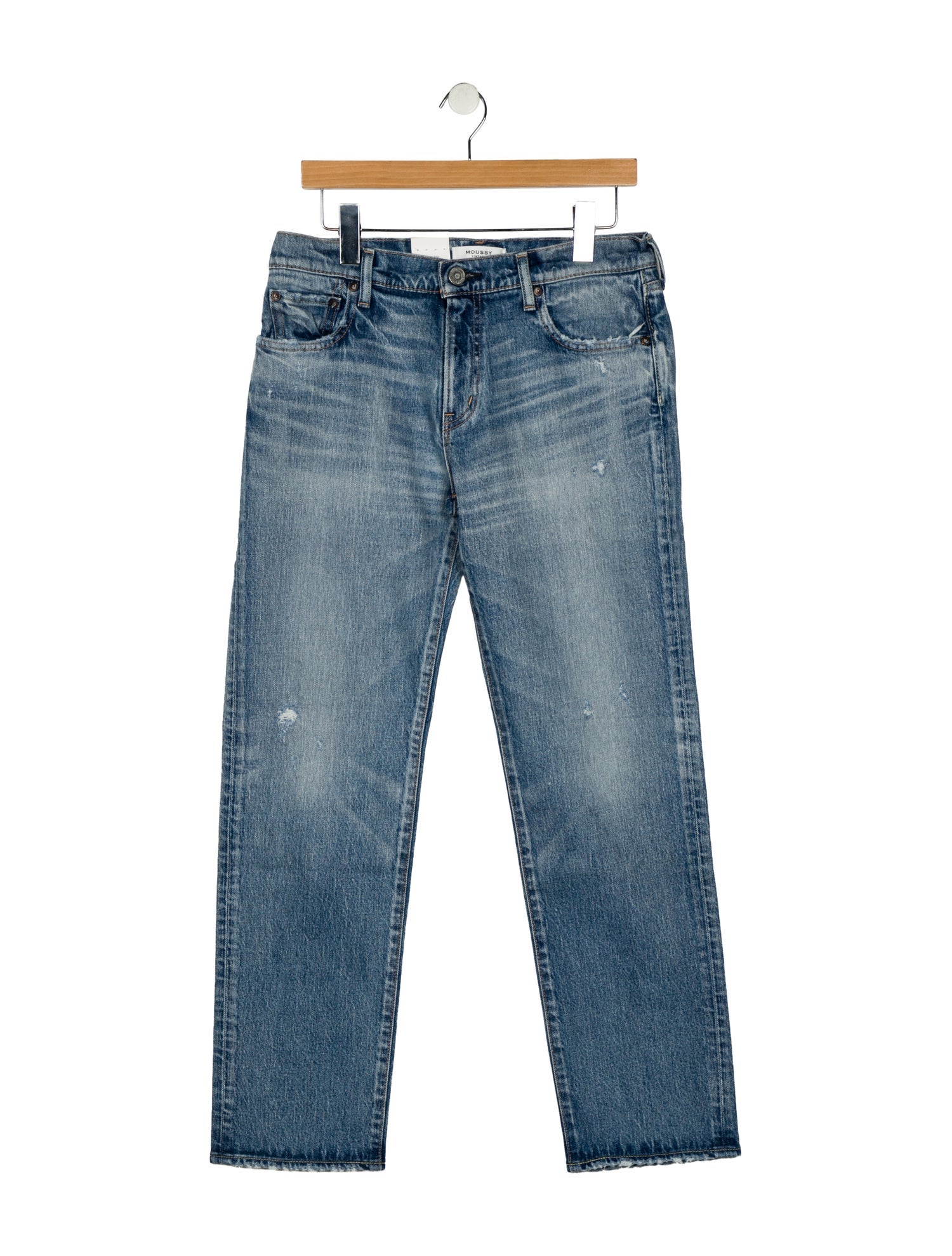 Moussy Mid-Rise Straight Leg Jeans