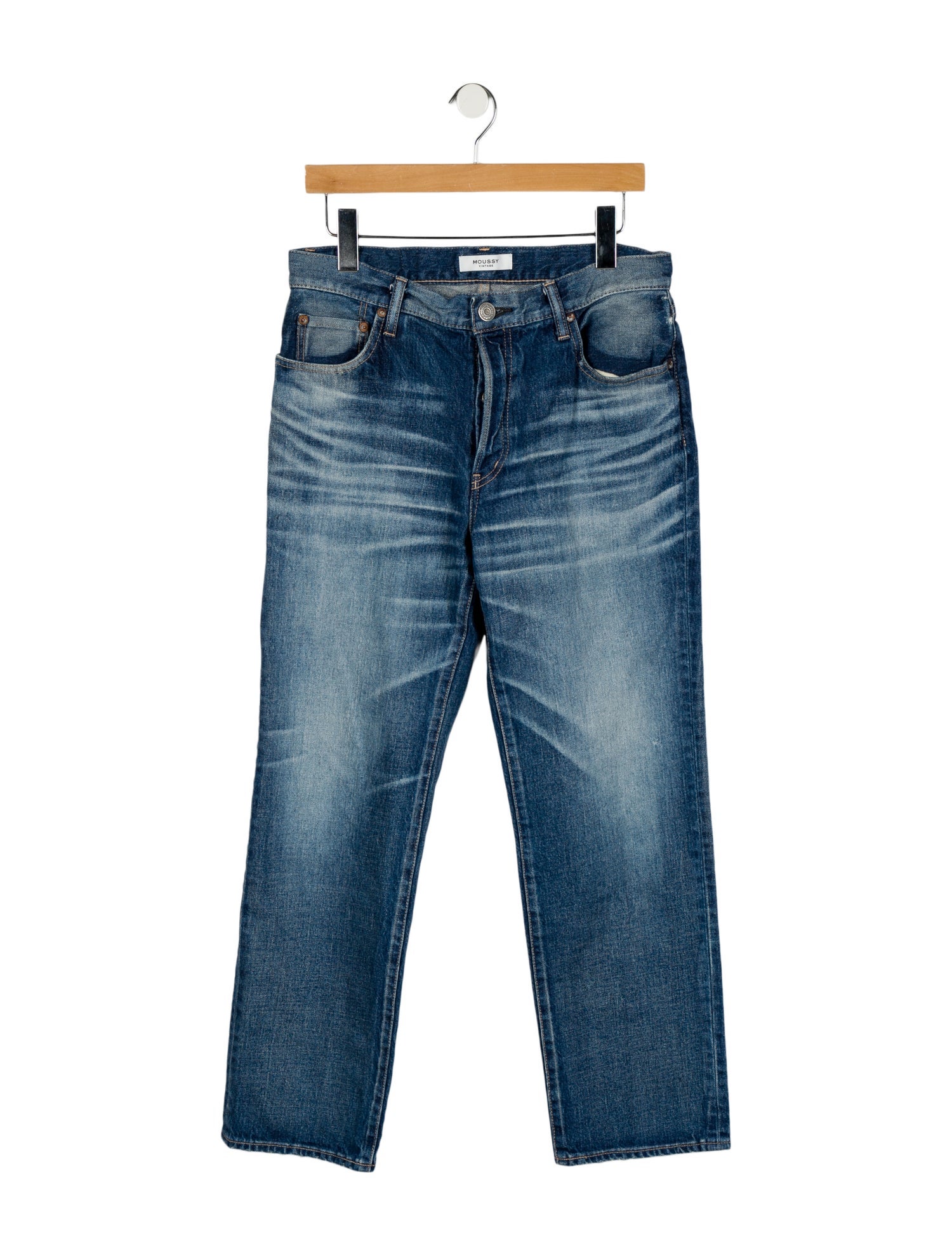 Moussy High-Rise Straight Leg Jeans