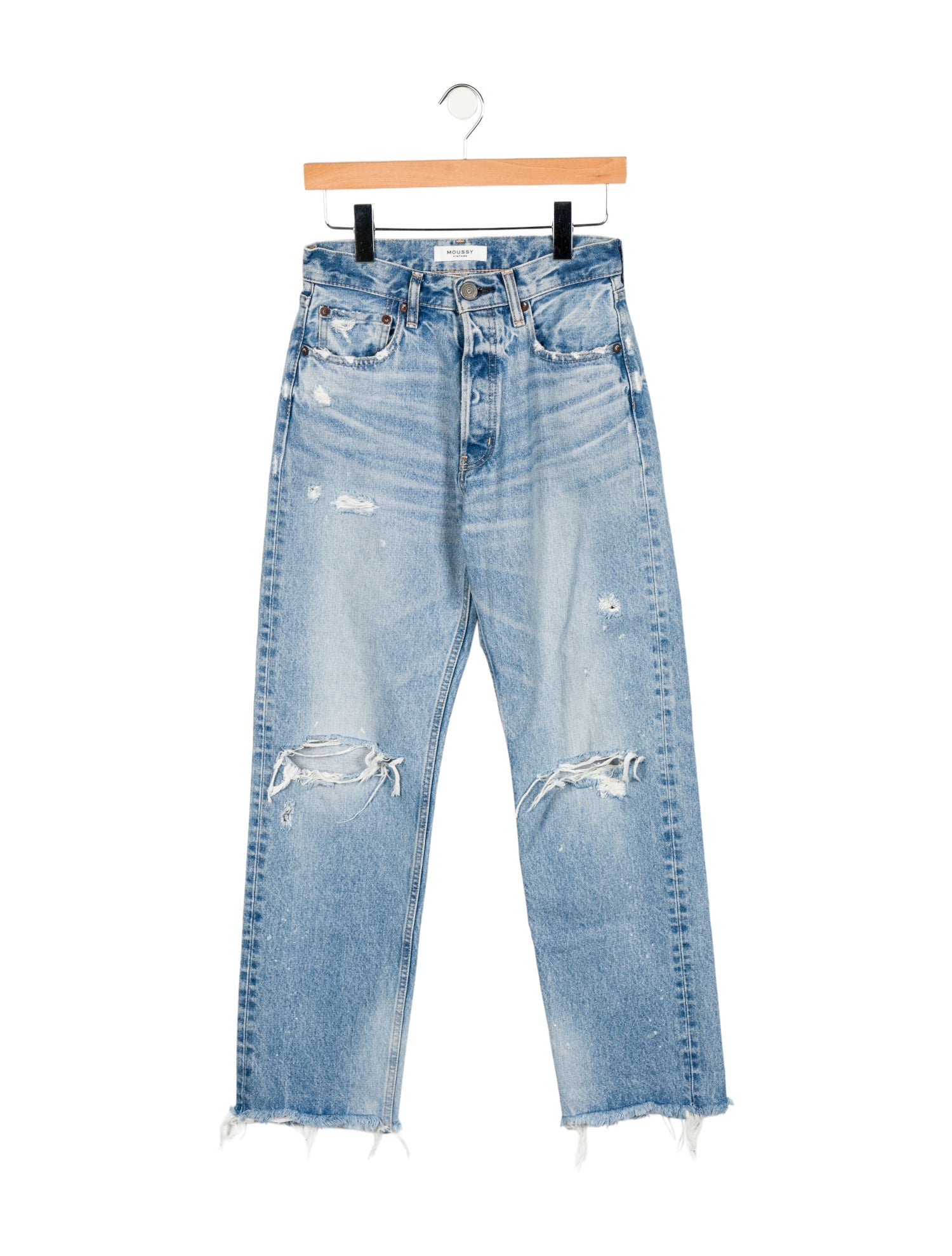 Moussy High-Rise Straight Leg Jeans