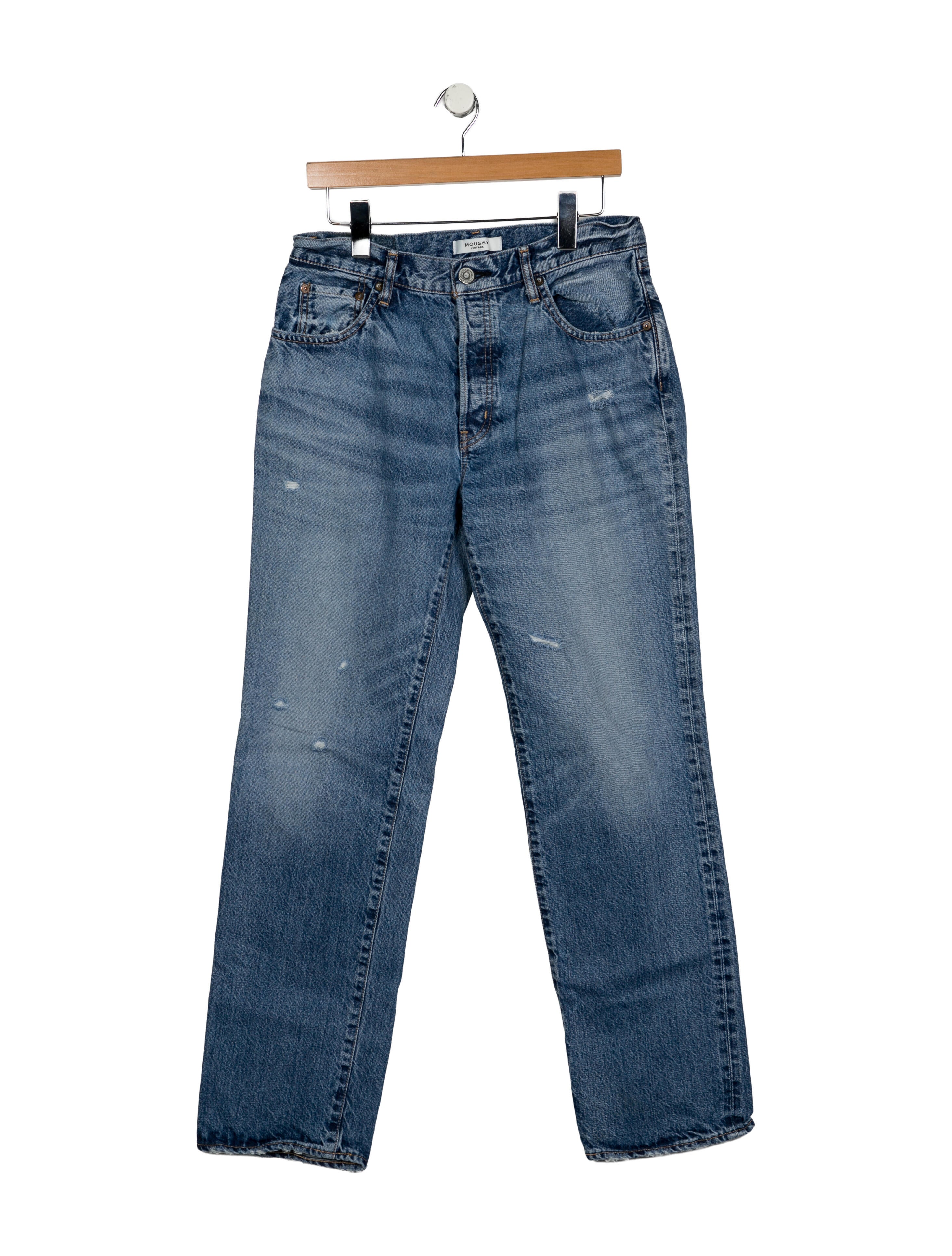 Moussy Mid-Rise Straight Leg Jeans