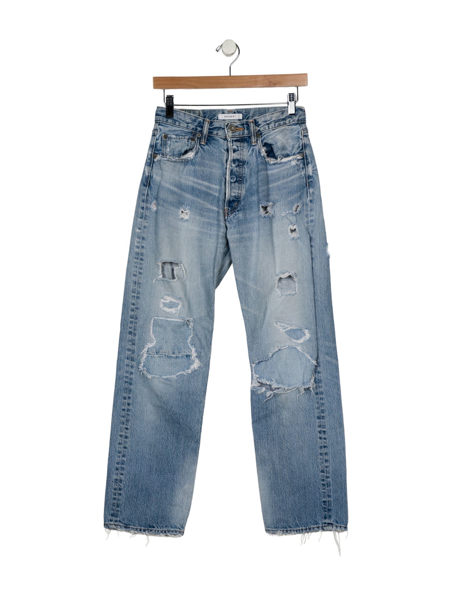 Moussy Mid-Rise Straight Leg Jeans