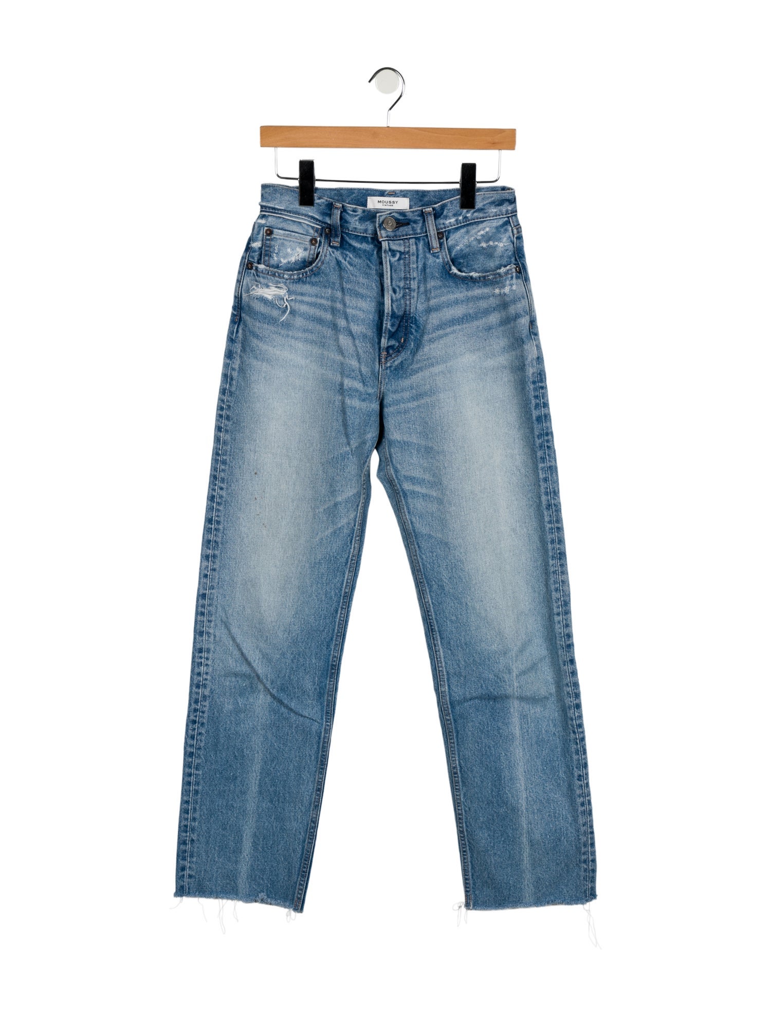 Moussy High-Rise Straight Leg Jeans