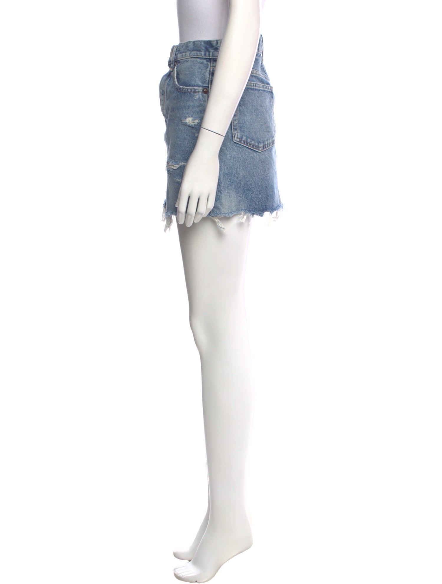 Moussy Distressed Accents Mini Skirt