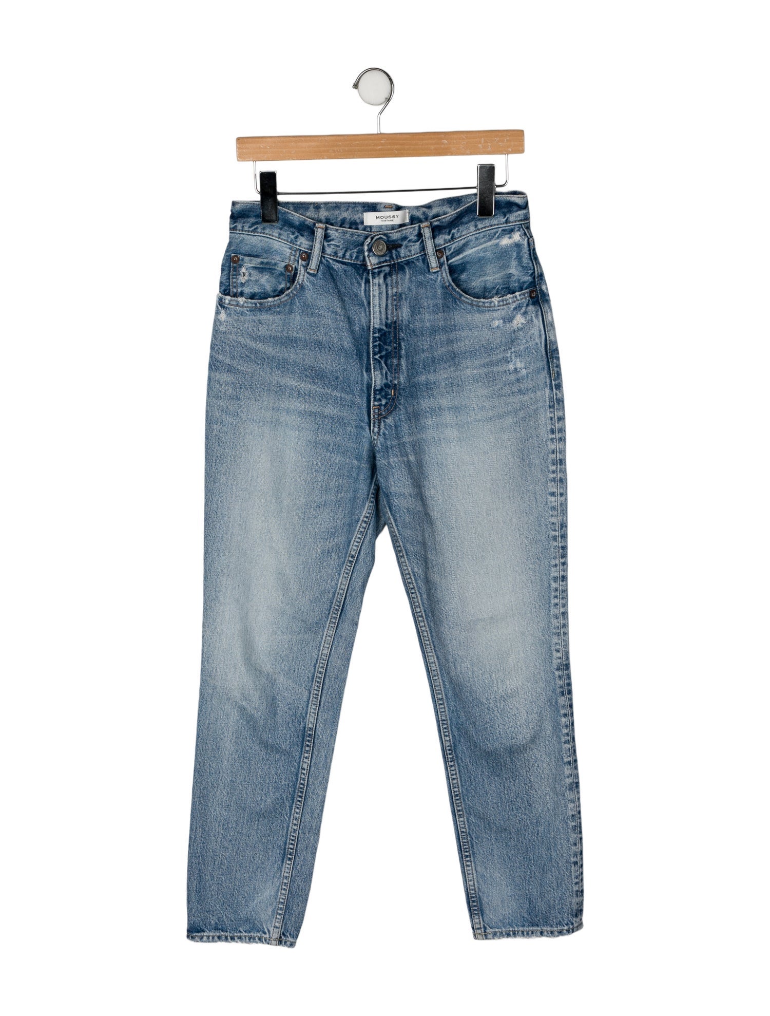 Moussy High-Rise Straight Leg Jeans