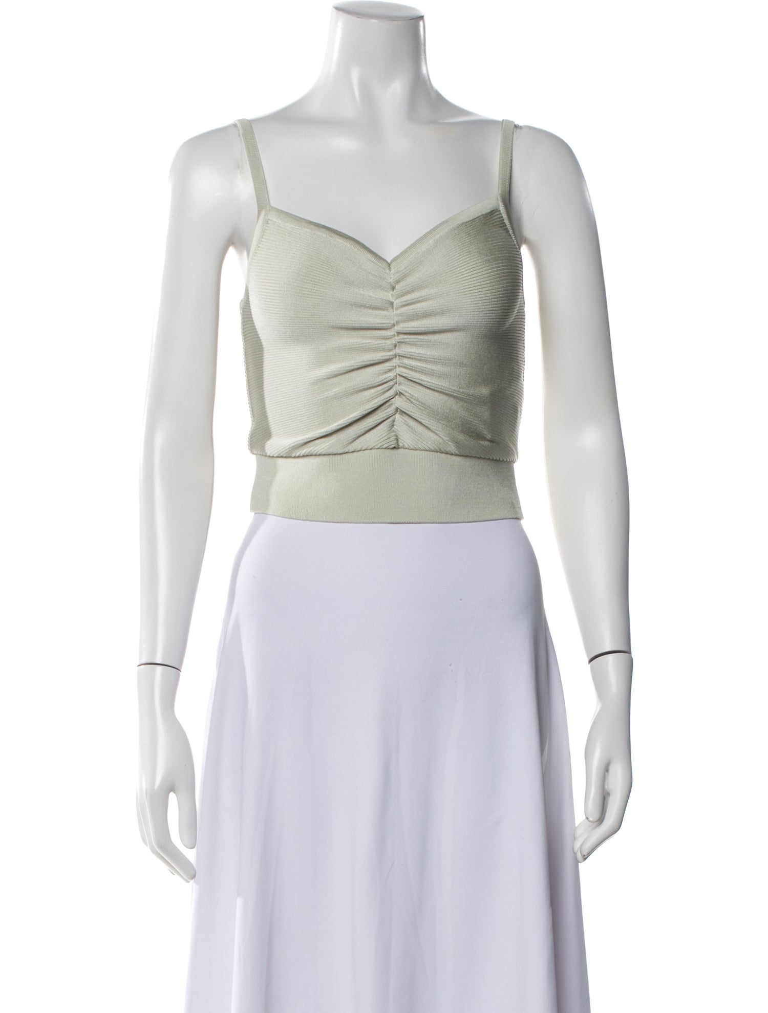 Moussy V-Neck Sleeveless Crop Top