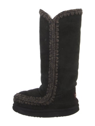 Mou Suede Crochet Trim Boots