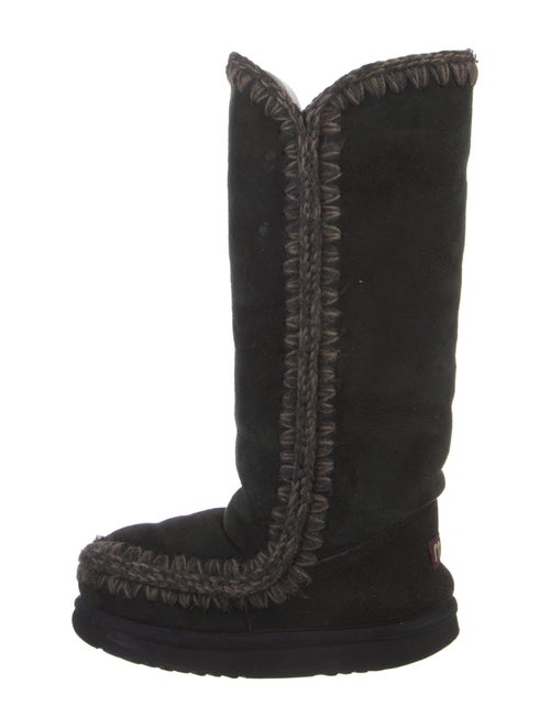 Mou Suede Crochet Trim Boots