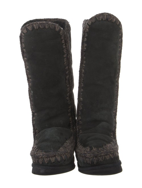 Mou Suede Crochet Trim Boots