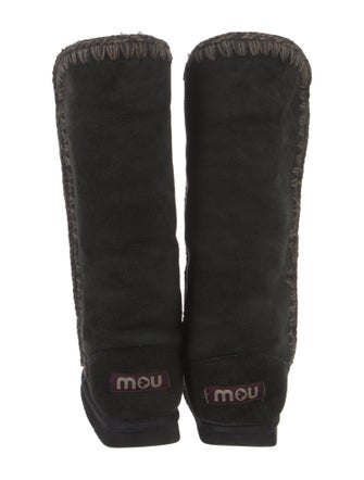 Mou Suede Crochet Trim Boots