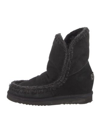 Mou Suede Combat Boots