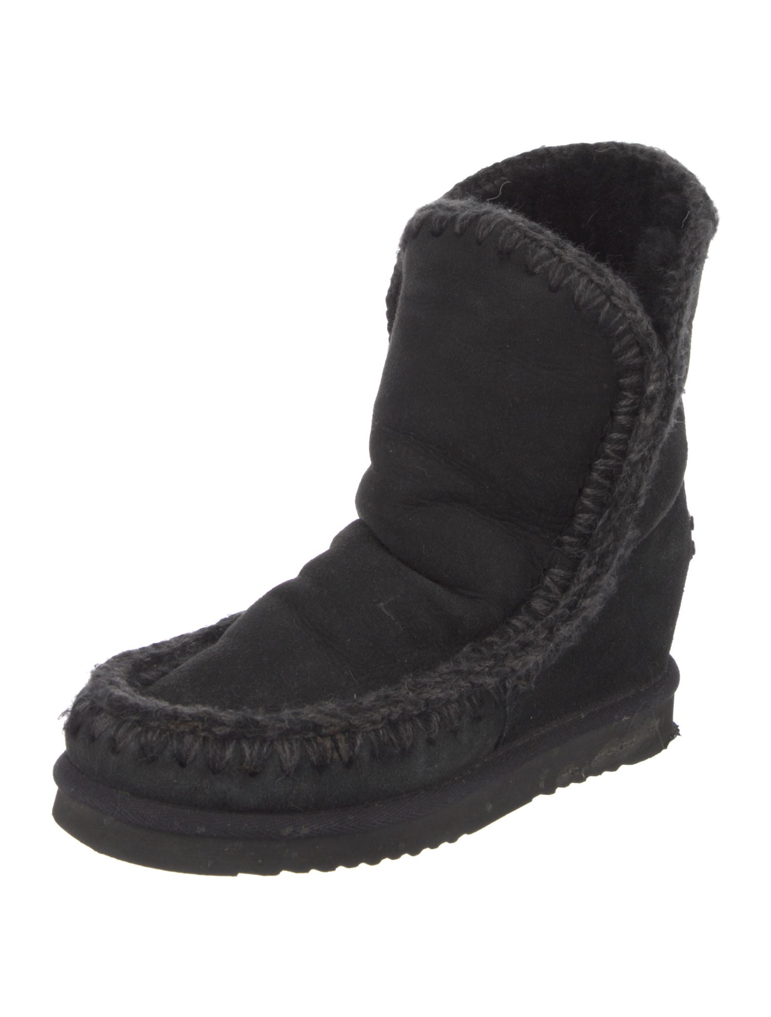 Mou Suede Combat Boots