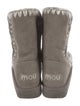 Mou Suede Whipstitch Trim Lace-Up Boots