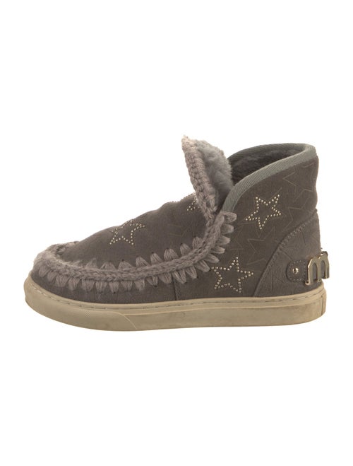Mou Suede Patterned Snow Boots