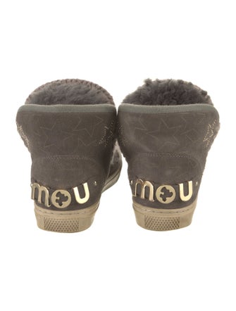 Mou Suede Patterned Snow Boots