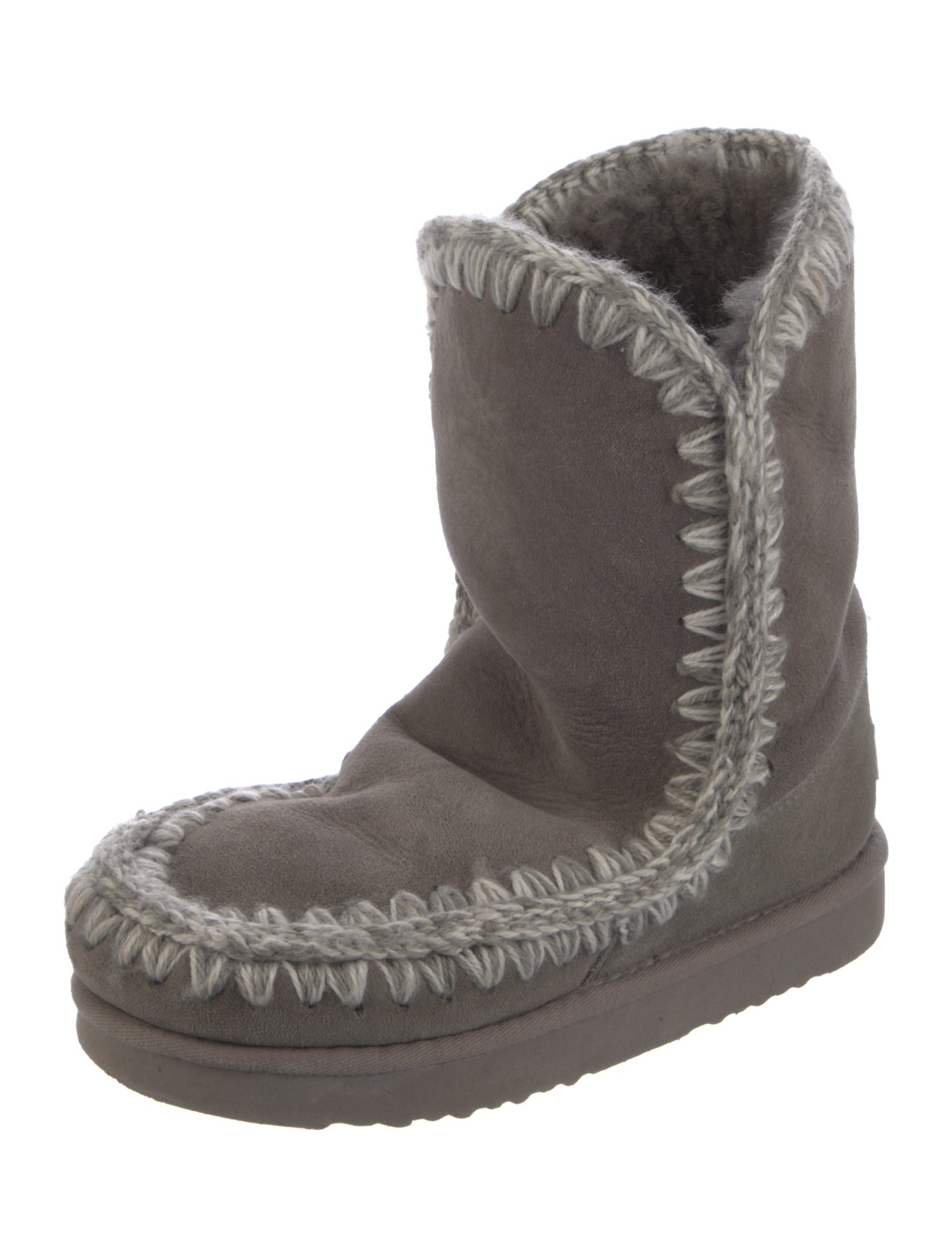 Mou Suede Printed Lace-Up Boots