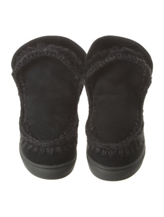 Mou Shearling Whipstitch Trim Snow Boots