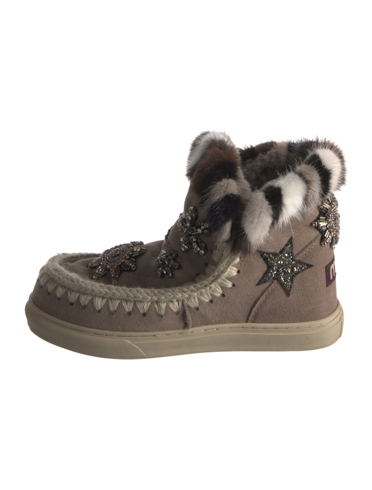 Mou Suede Printed Snow Boots