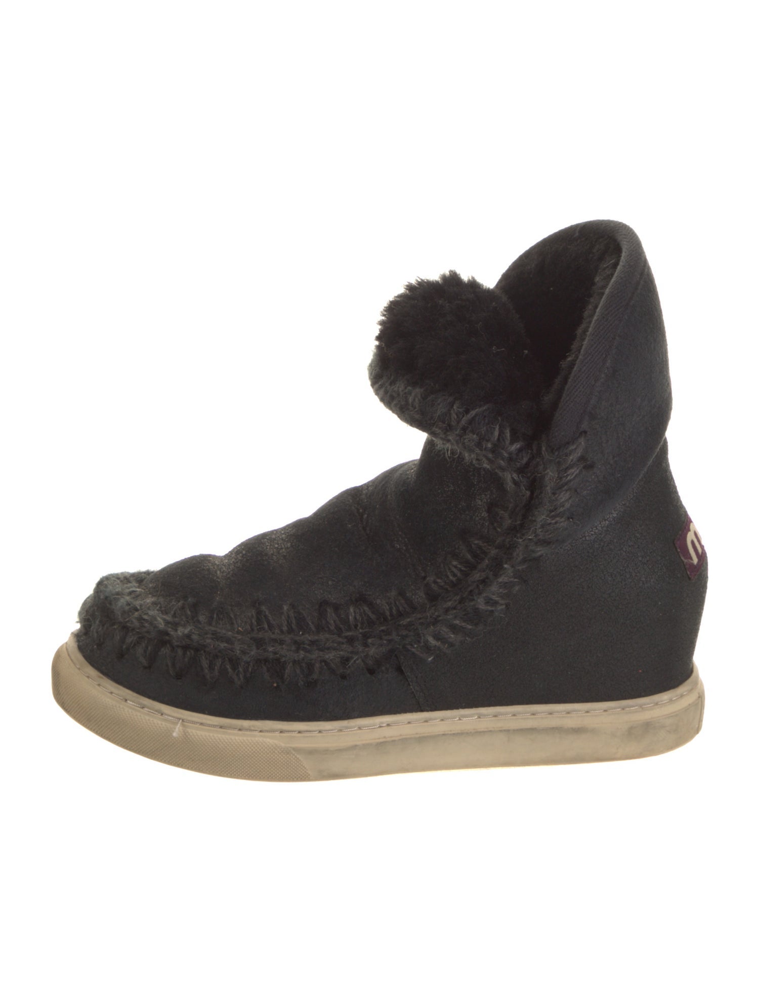 Mou Suede Fur Trim Boots