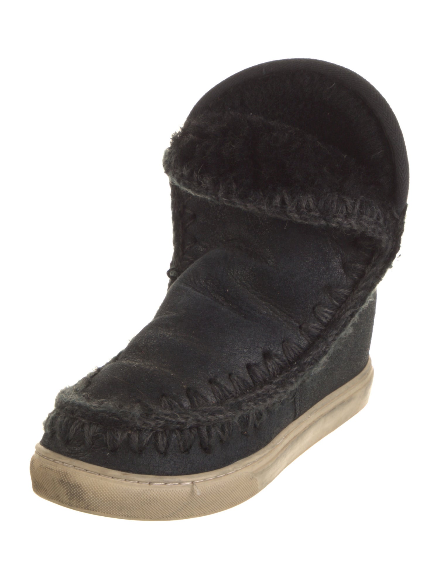 Mou Suede Fur Trim Boots