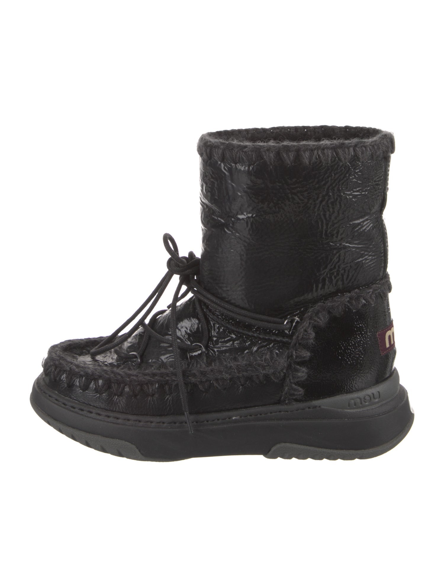 Mou Nylon Lace-Up Boots