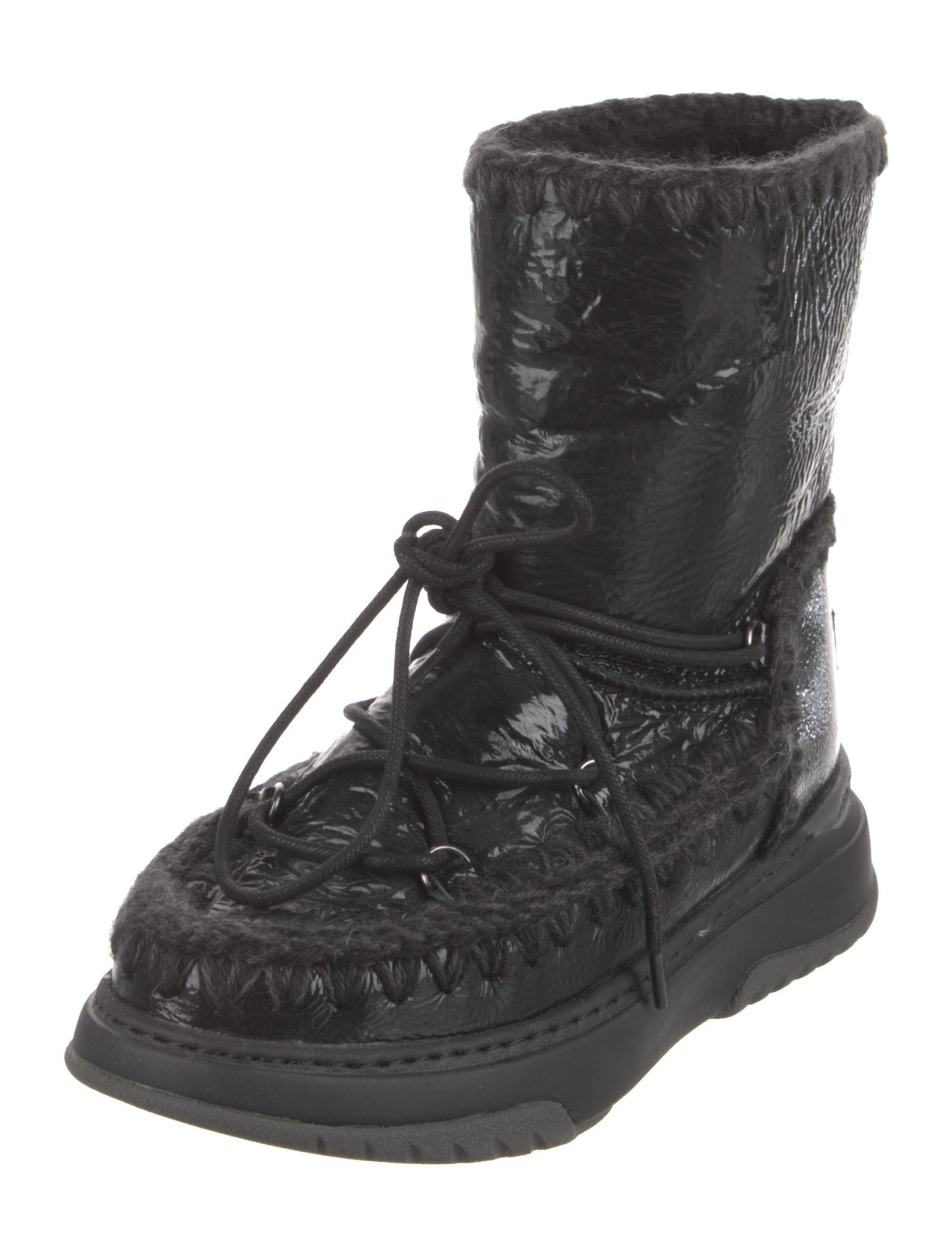 Mou Nylon Lace-Up Boots