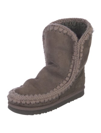 Mou Suede Combat Boots