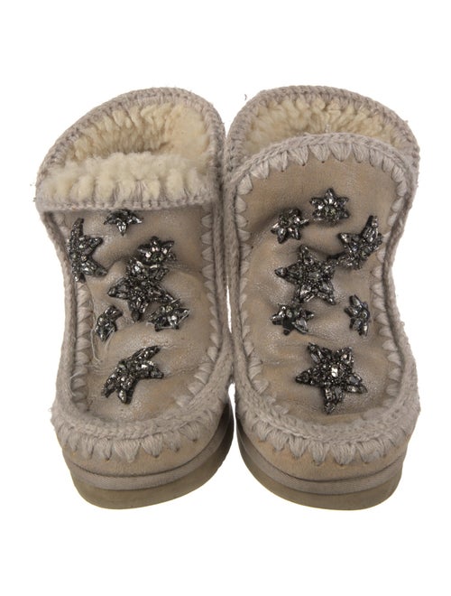 Mou Suede Crystal Embellishments Hiking Boots