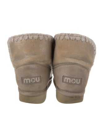 Mou Suede Crystal Embellishments Hiking Boots