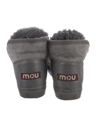 Mou Suede Crystal Embellishments Hiking Boots