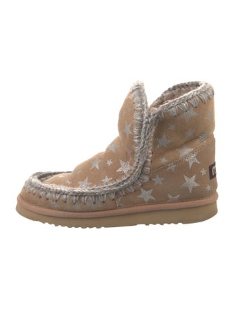 Mou Suede Printed Lace-Up Boots