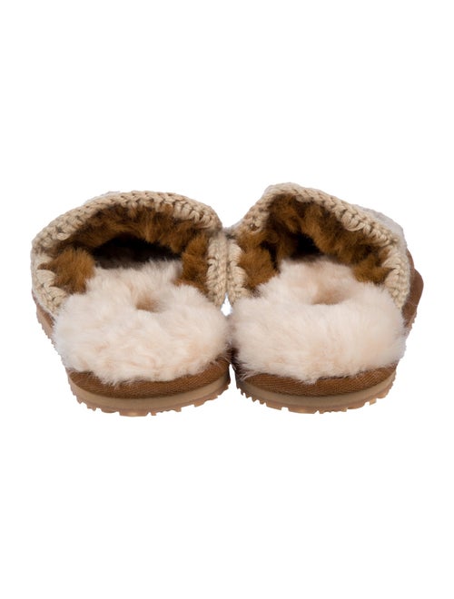 Mou Suede Whipstitch Trim Mules