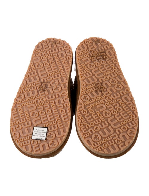 Mou Suede Whipstitch Trim Mules