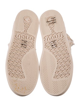 Mou Suede Whipstitch Trim Espadrilles