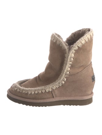 Mou Suede Lace-Up Boots