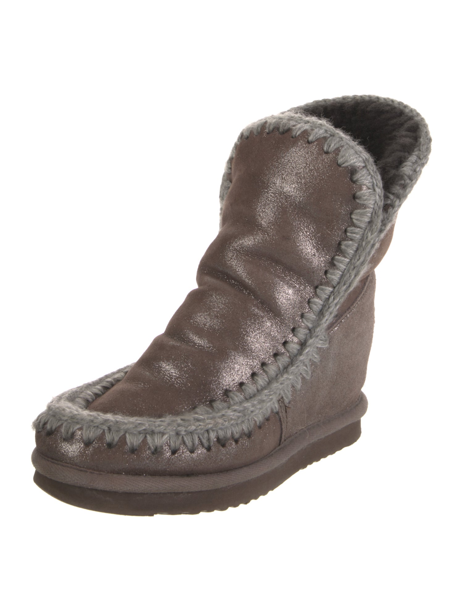 Mou Suede Combat Boots