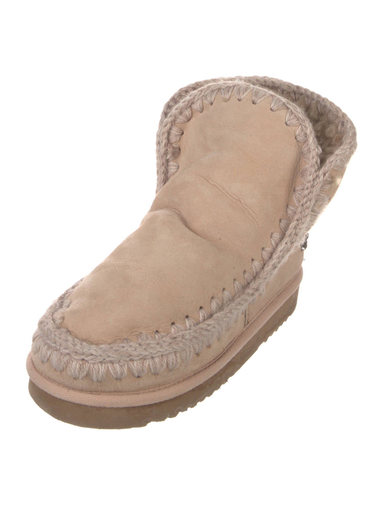 Mou Suede Glitter Accents Lace-Up Boots