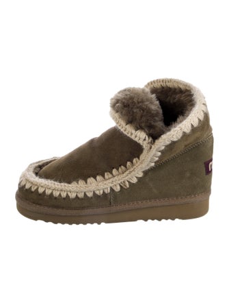 Mou Suede Lace-Up Boots